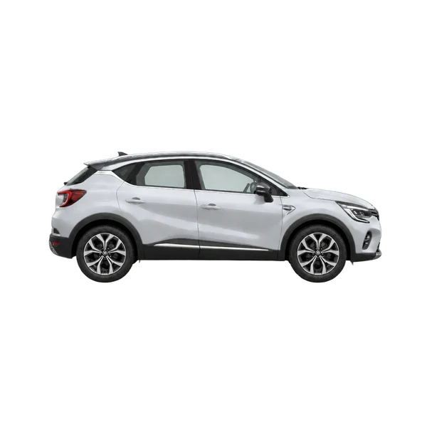 Renault Captur 2024 argent, vue profil (tourné vers la droite)