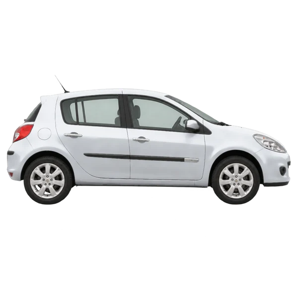 2010 Renault Clio in Silber, Ansicht: Seite (nach rechts gewandt)