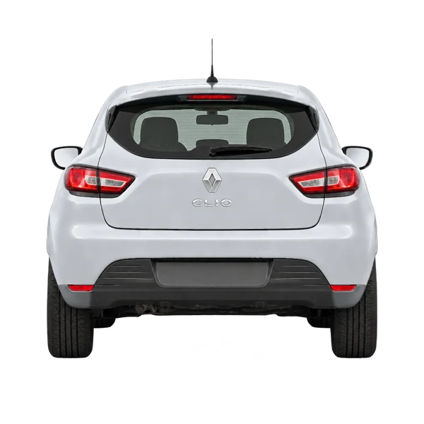 Renault Clio 2017 باللون فضي، منظر من الخلف