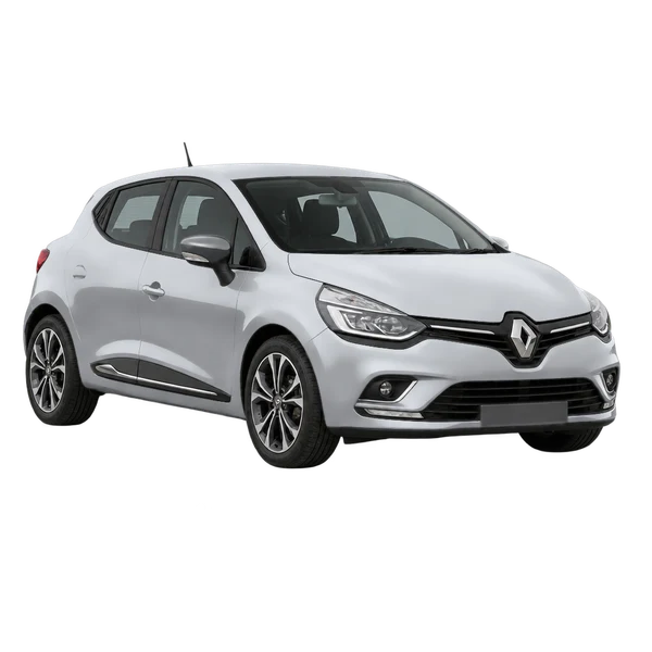 2019 Renault Clio in Silber, Ansicht: Dreiviertelansicht vorne (nach links gerichtet)