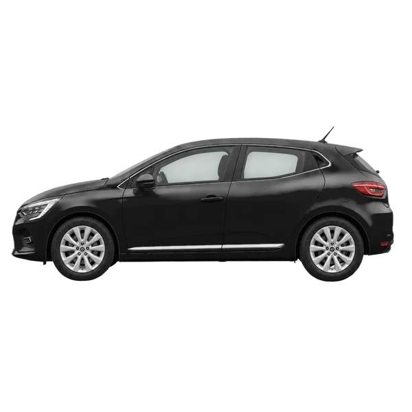 2025 Renault Clio in schwarz, Ansicht: Seite (nach links gerichtet)