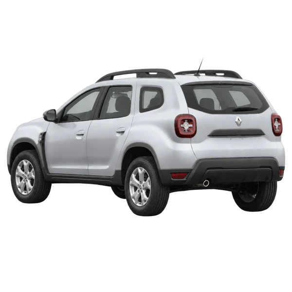 Renault Duster 2019 argent, vue trois-quarts arrière (orienté vers la gauche)