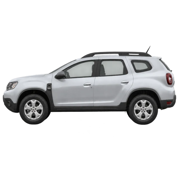 Renault Duster 2019 argent, vue côté (vers la gauche)