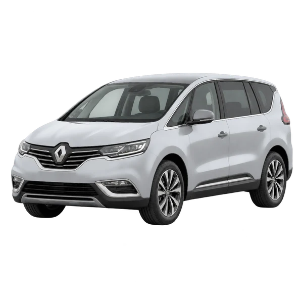 シルバーの2015 Renault Espace(フロントスリークォーター(左向き)ビュー)