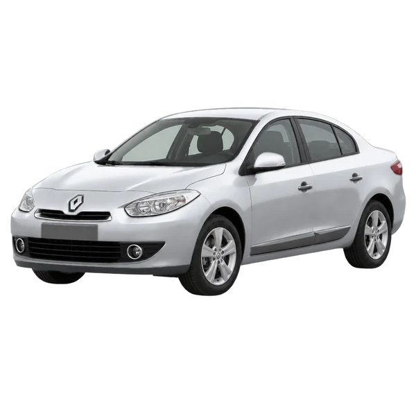 RENAULT FLUENCE 2010 — Front three-quarter (facing left), silver