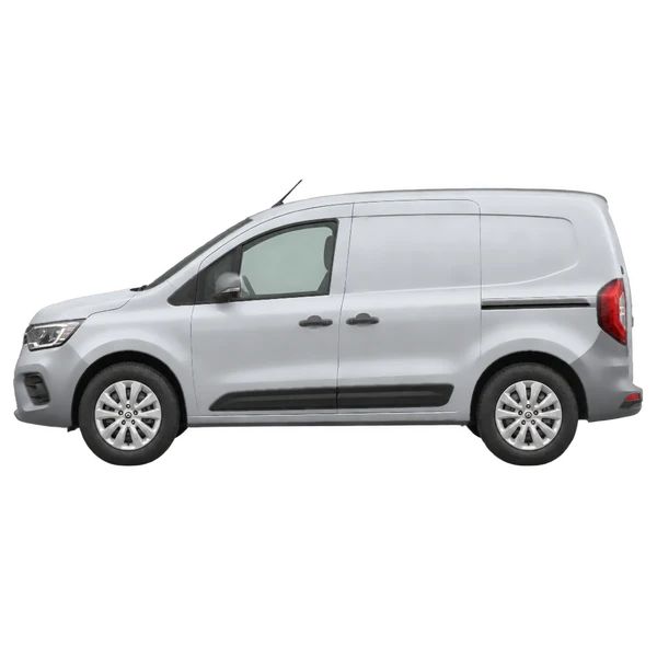 Renault Kangoo Van 2024 prata, vista lateral (voltada para a esquerda)
