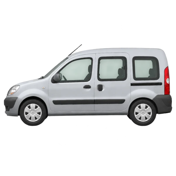 Renault Kangoo 2009 prata, vista lateral (voltada para a esquerda)