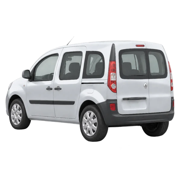 2012 Renault Kangoo in Silber, Ansicht: Dreiviertelansicht von hinten (nach links gerichtet)
