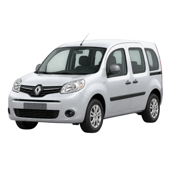 Renault Kangoo 2014 argent, vue trois-quarts avant (orienté vers la gauche)