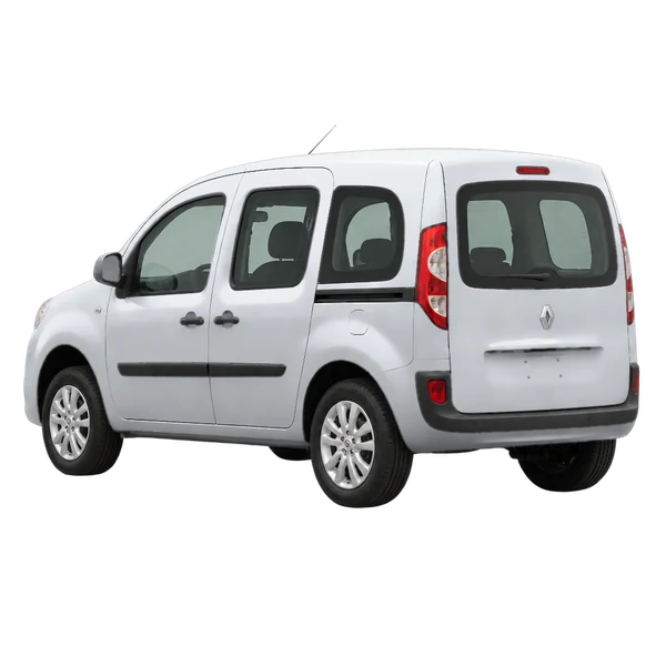 Renault Kangoo 2014 argent, vue trois-quarts arrière (orienté vers la gauche)
