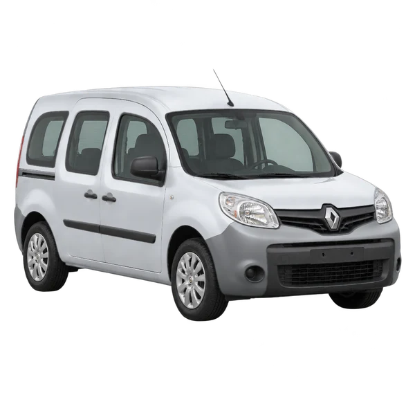 Renault Kangoo 2015 argent, vue trois-quarts avant (orienté vers la gauche)