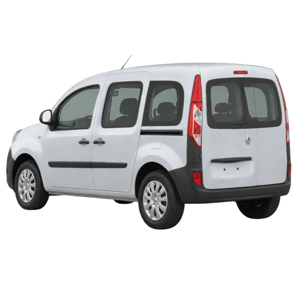 Renault Kangoo 2015 argent, vue trois-quarts arrière (orienté vers la gauche)