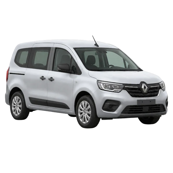 2022 Renault Kangoo in Silber, Ansicht: Dreiviertelansicht vorne (nach links gerichtet)
