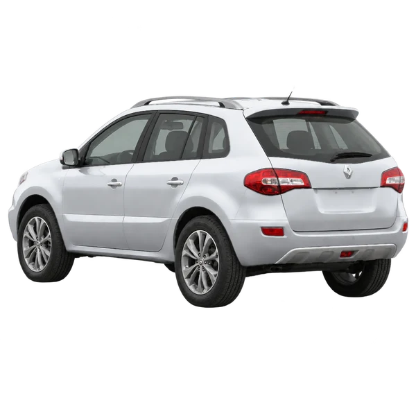 Renault Koleos 2015 argent, vue trois-quarts arrière (orienté vers la gauche)
