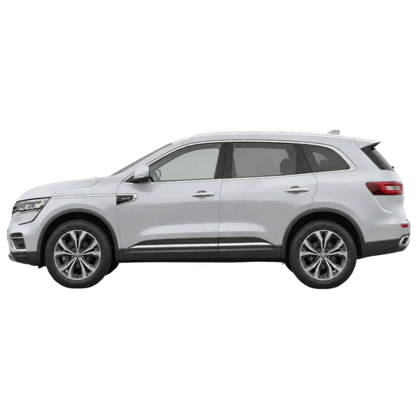 Renault Koleos 2021 prata, vista lateral (voltada para a esquerda)