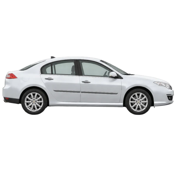 Renault Laguna 2011 باللون فضي، منظر منظر جانبي (باتجاه اليمين)