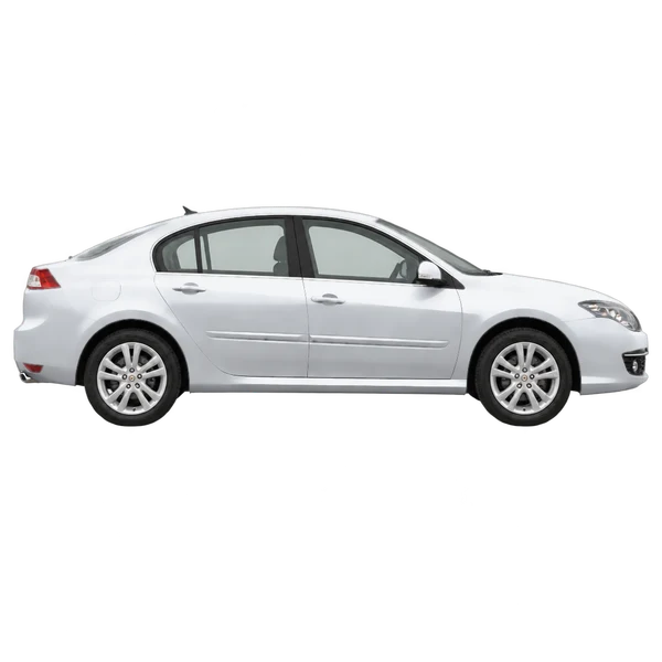 Renault Laguna 2012 باللون فضي، منظر منظر جانبي (باتجاه اليمين)