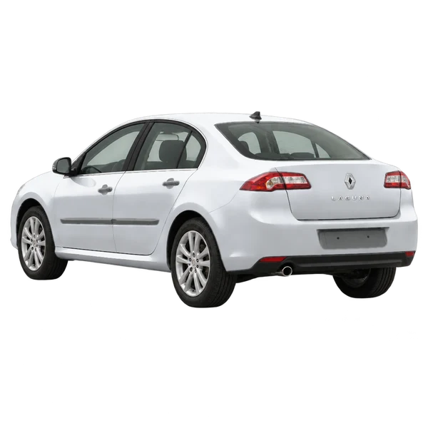 silver 2013 Renault Laguna rear three-quarter (facing left) view