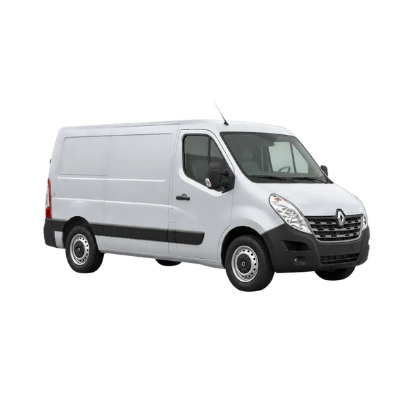 Renault Master 2012 en plateado, vista tres cuartos frontal (mirando a la derecha)
