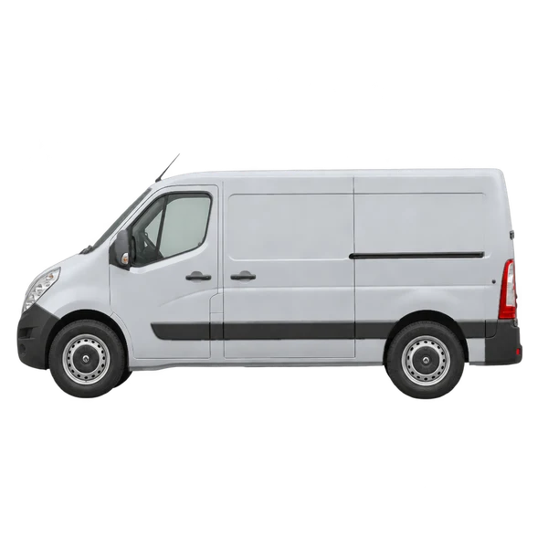 シルバーの2016 Renault Master（側面（左向き）ビュー）