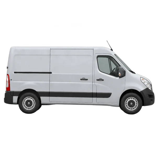 シルバーの2016 Renault Master（側面（右向き）ビュー）