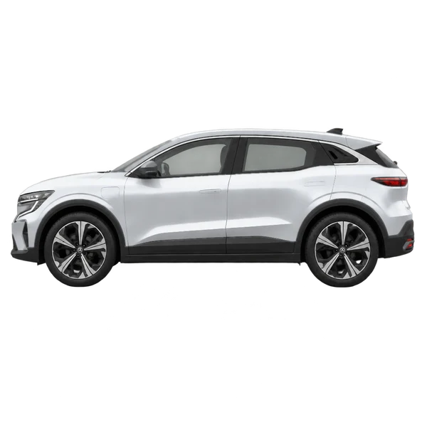 Renault Megane E-Tech Electric 2025 argent, vue côté (vers la gauche)