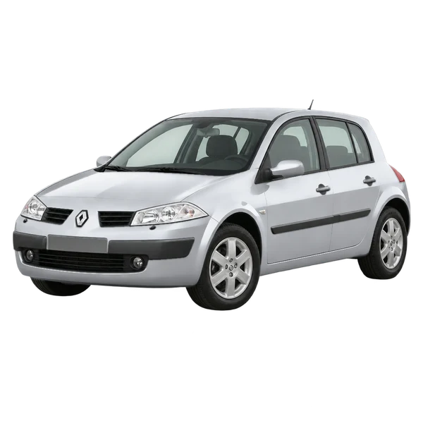 2004 RENAULT MEGANE — Front three-quarter (facing left), silver
