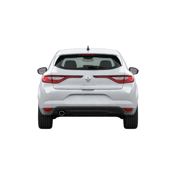 Renault Megane 2018 prata, vista traseira