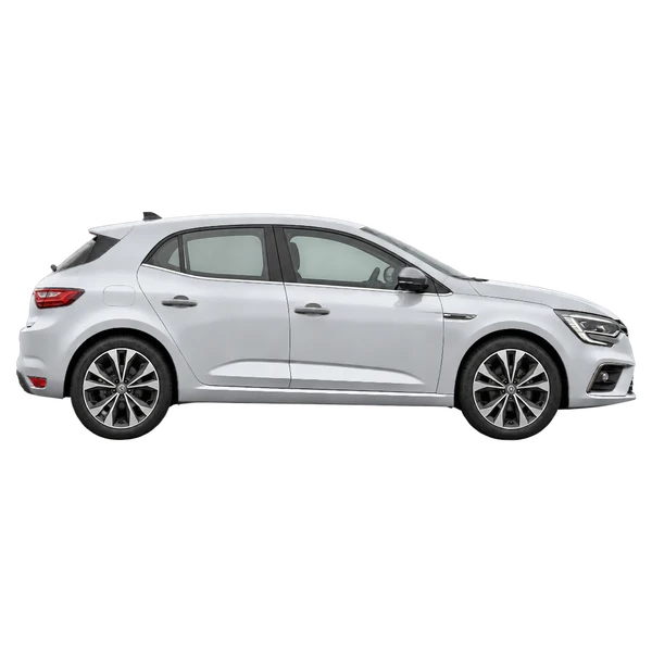 Renault Megane 2026 argent, vue profil (tourné vers la droite)