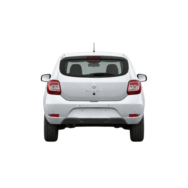 Renault Sandero 2019 en plateado, vista trasera