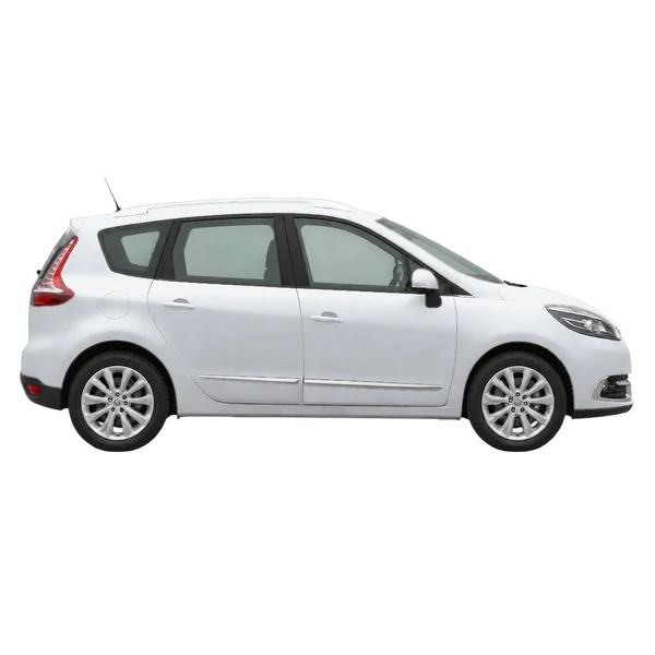 Renault Scenic 2013 argent, vue profil (tourné vers la droite)