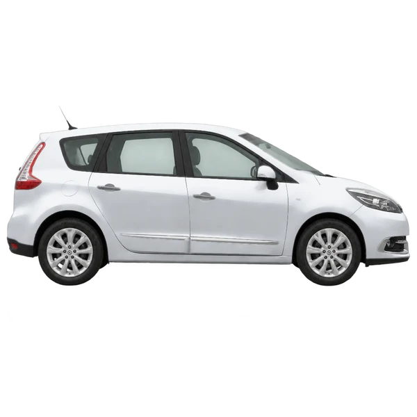 Renault Scenic 2014 prata, vista lateral (voltada para a direita)