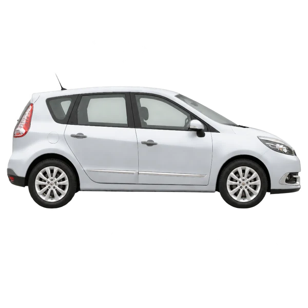 Renault Scenic 2015 argent, vue profil (tourné vers la droite)