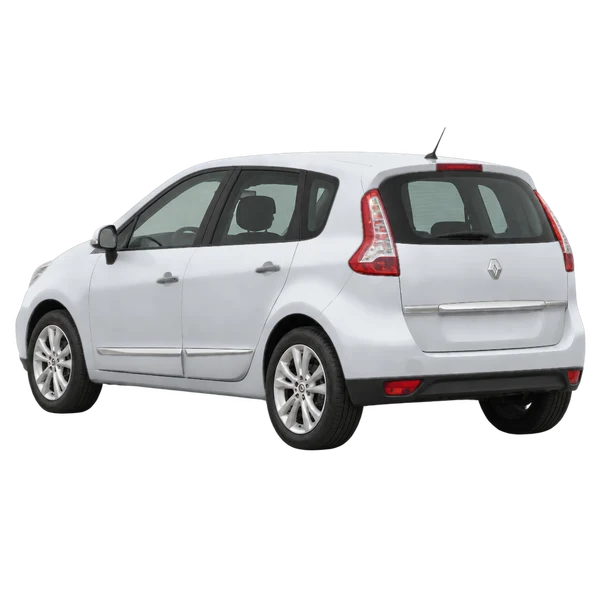 シルバーの2016 Renault Scenic（リア斜め（左向き）ビュー）