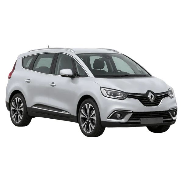 シルバーの2021 Renault Scenic（フロントスリークォーター(左向き)ビュー）