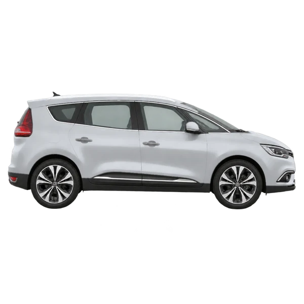シルバーの2021 Renault Scenic（側面（右向き）ビュー）