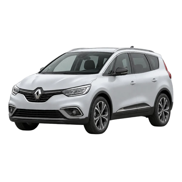 2022 Renault Scenic in Silber, Ansicht: Dreiviertelansicht vorne (nach links gerichtet)
