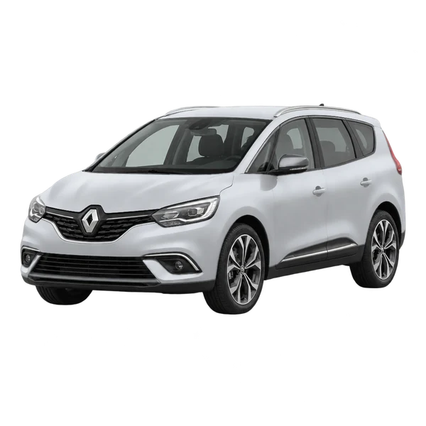 2023 Renault Scenic in Silber, Ansicht: Dreiviertelansicht vorne (nach links gerichtet)