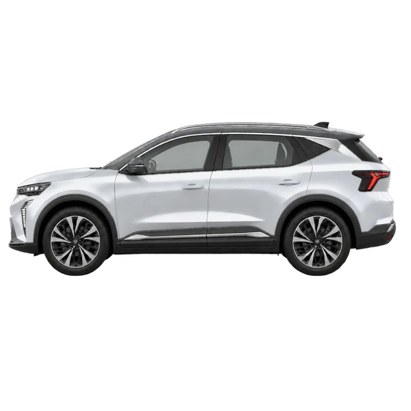 Renault Scenic 2025 prata, vista lateral (voltada para a esquerda)