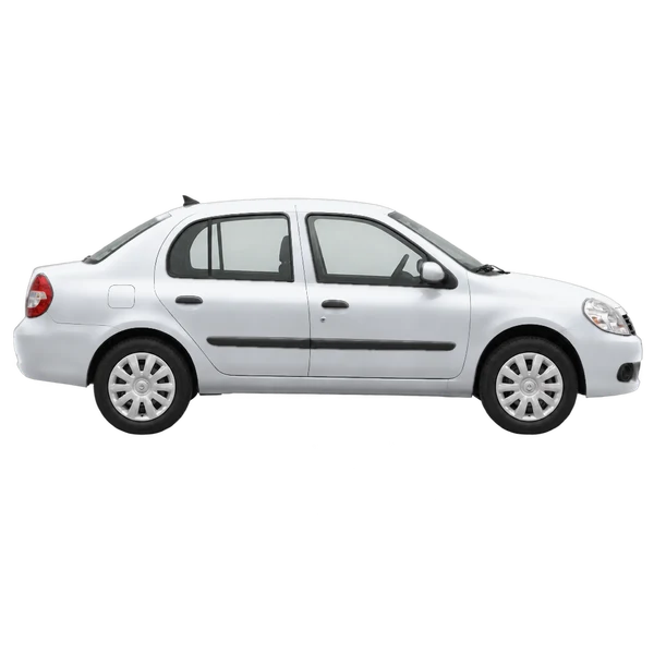 Renault Thalia 2010 argent, vue profil (tourné vers la droite)