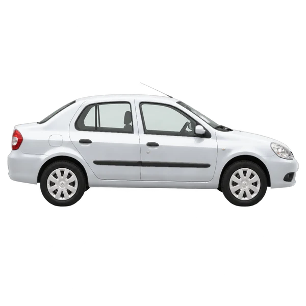 Renault Thalia 2012 prata, vista lateral (voltada para a direita)