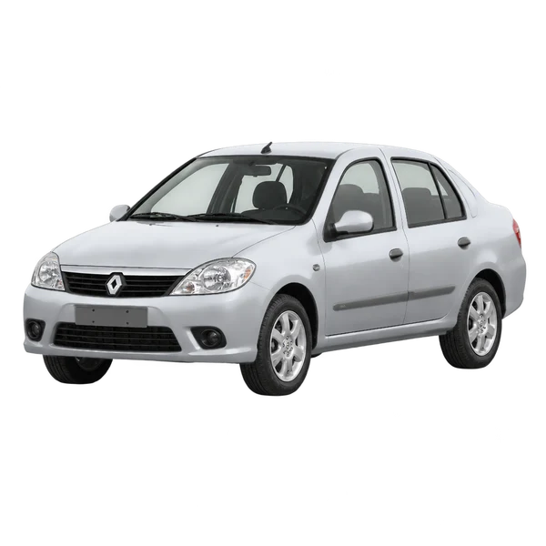 Renault Thalia 2013 argent, vue trois-quarts avant (orienté vers la gauche)