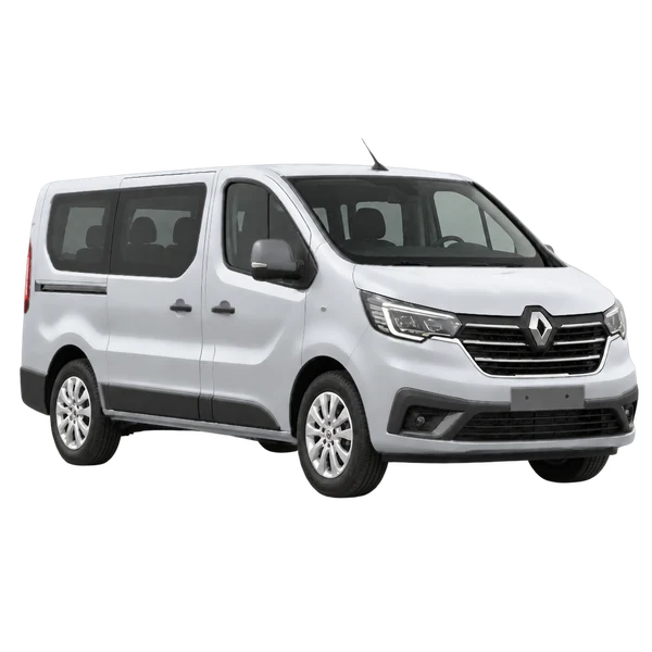 シルバーの2025 Renault Trafic（フロントスリークォーター（右向き）ビュー）