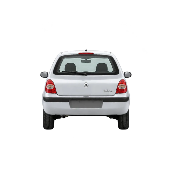 Renault Twingo 2004 en plateado, vista trasera