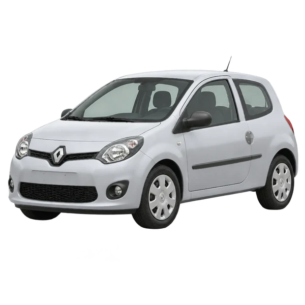 2012 RENAULT TWINGO — Front three-quarter (facing left), silver