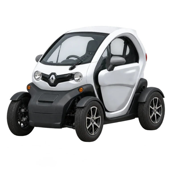 シルバーの2020 Renault Twizy(フロントスリークォーター(左向き)ビュー)