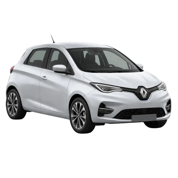 Renault Zoe 2022 argent, vue trois-quarts avant (orienté vers la gauche)