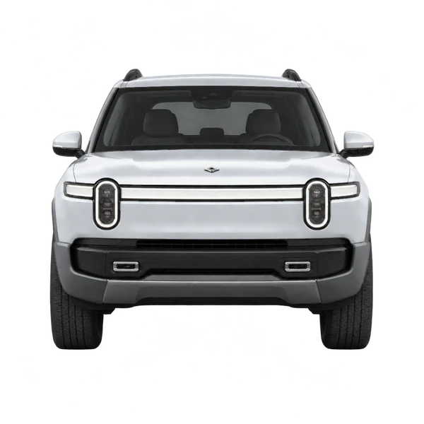 Rivian R2 2027 prata, vista frente