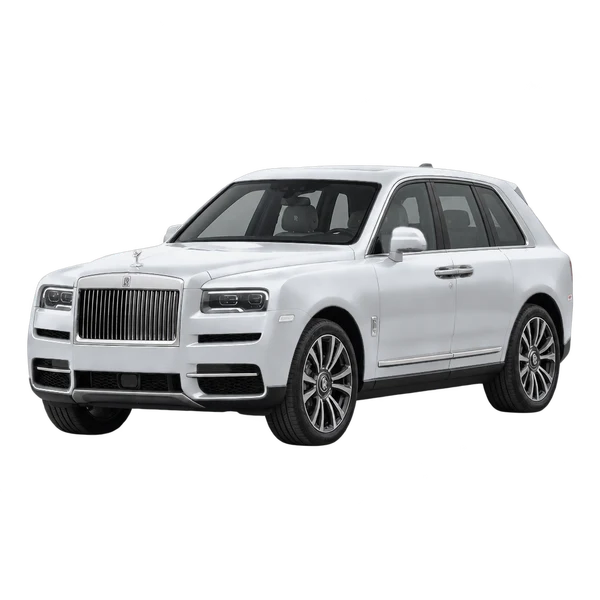 2026 Rolls-Royce Cullinan in Silber, Ansicht: Dreiviertelansicht vorne (nach links gerichtet)
