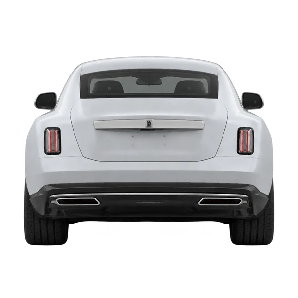 2026 Rolls-Royce Spectre in Silber, Ansicht: Heck